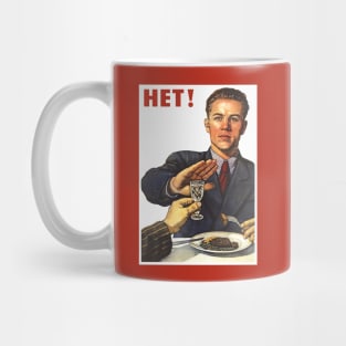 NO Anti-alchogol Soviet posterart propoganda NIET NYET NO HET НЕТ Mug